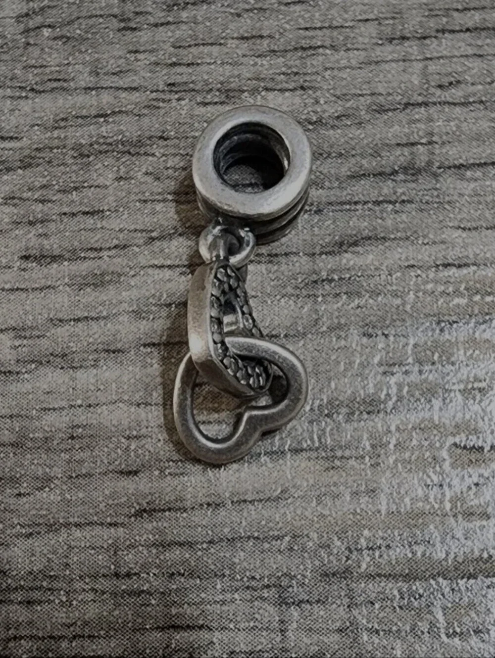 Authentic Pandora Interlocking Hearts Dangle Charm